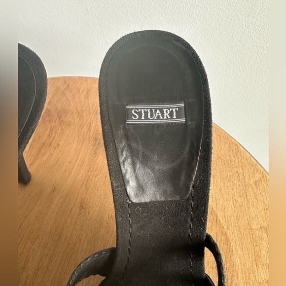 Stuart  Black Heeled Sandals - Picture 3 of 11